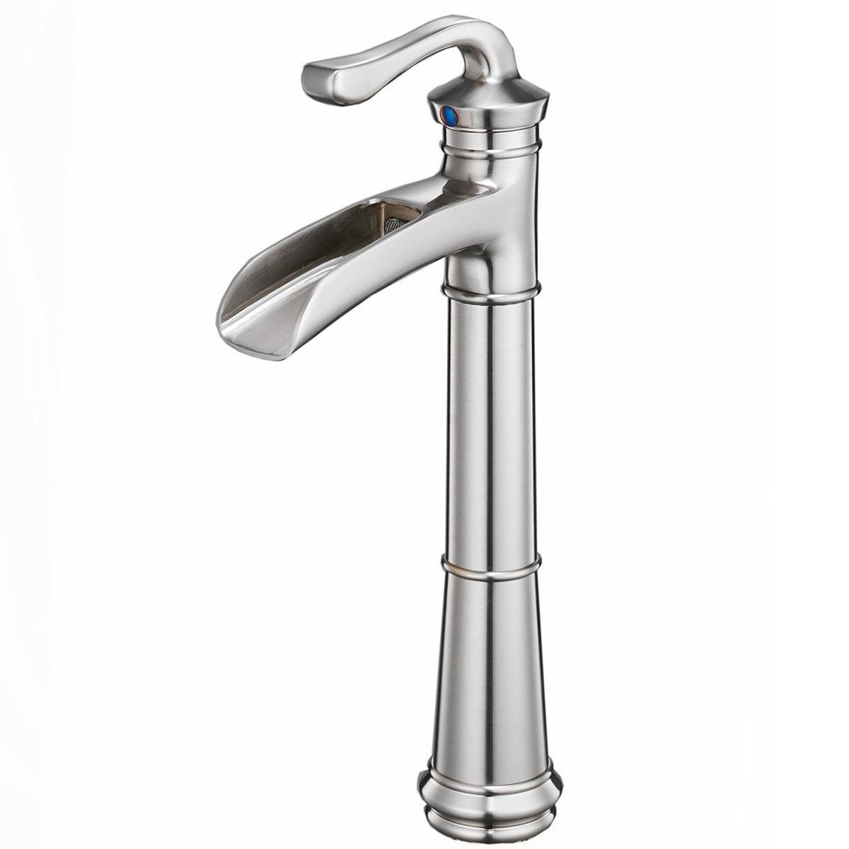 Waterfall Single Hole Bathroom Faucet Brushed Nickel - buyfaucet.com