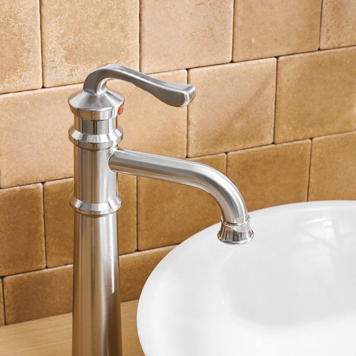 Waterfall Single Hole Bathroom Faucet Brushed Nickel - buyfaucet.com