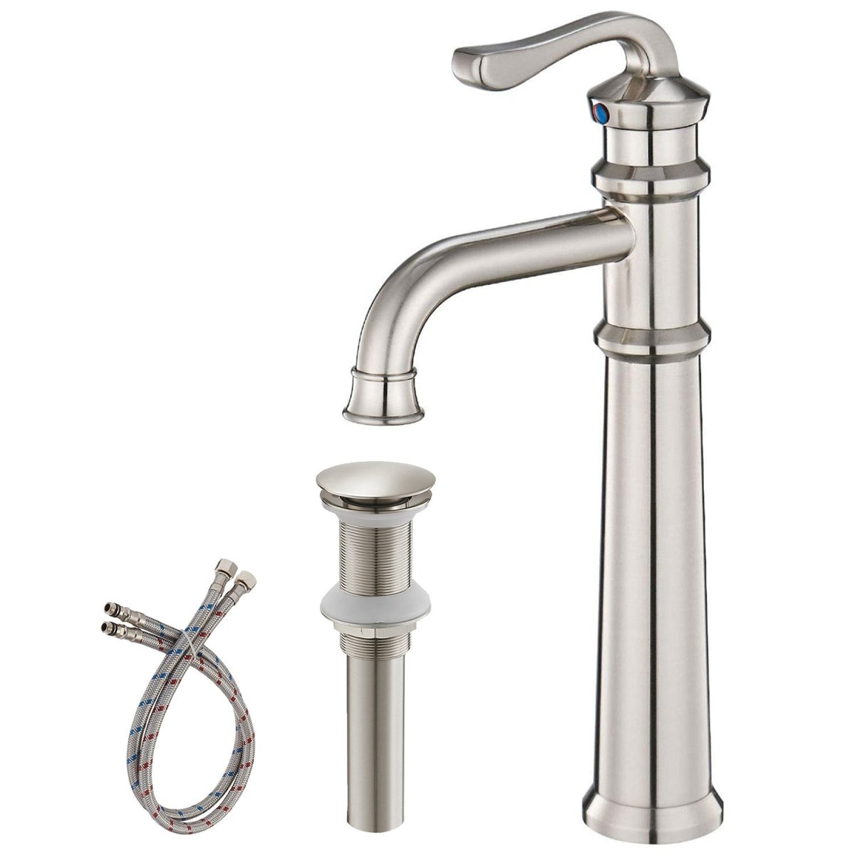 Waterfall Single Hole Bathroom Faucet Brushed Nickel - buyfaucet.com