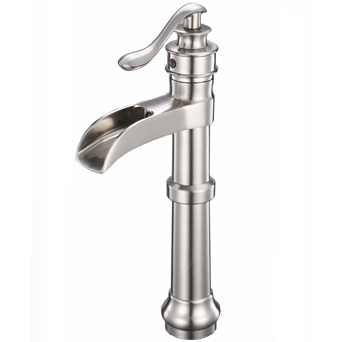 Waterfall Single Hole Bathroom Faucet Brushed Nickel - buyfaucet.com