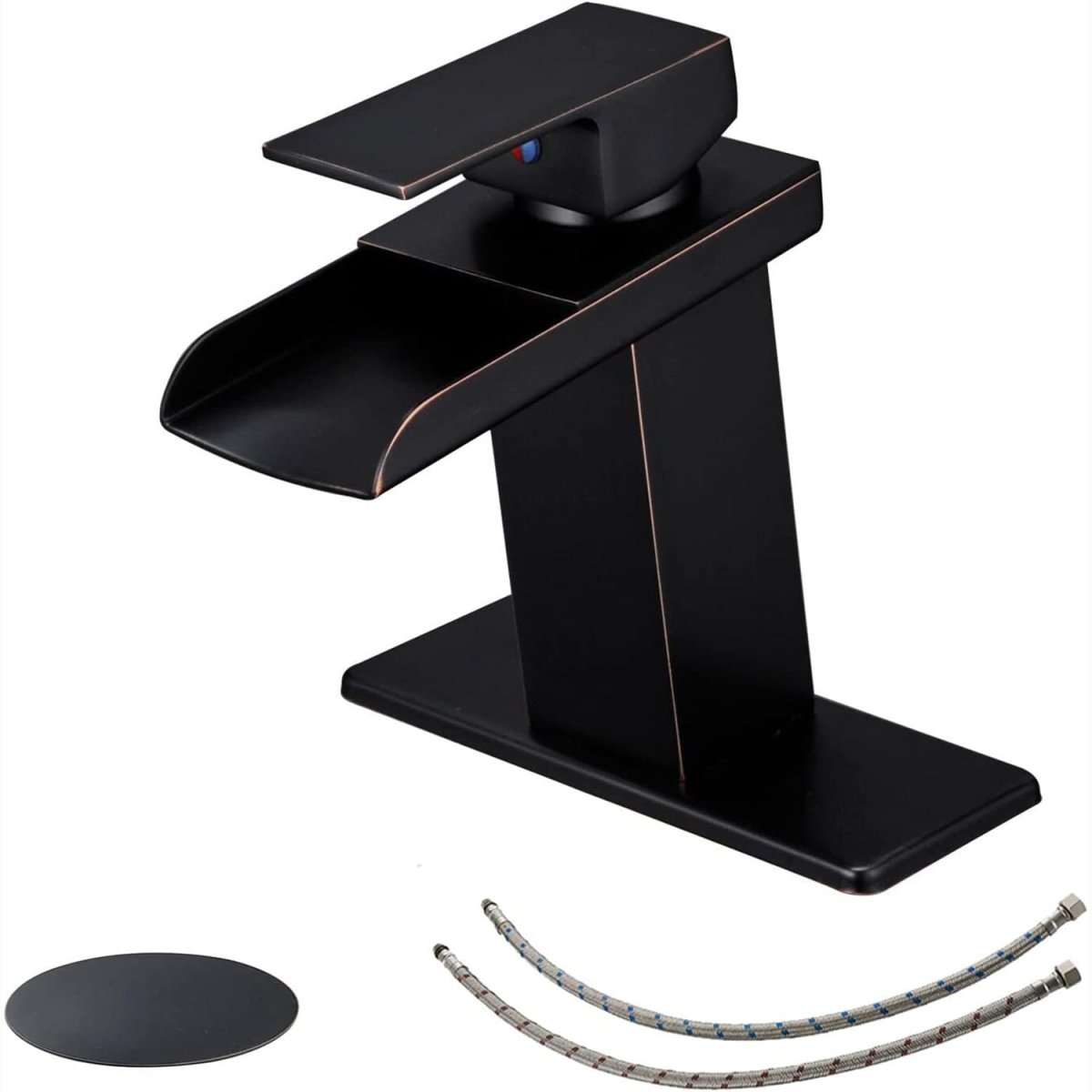 Waterfall Single Hole Bathroom Faucet Oil Rubbed Bronze-1 - buyfaucet.com