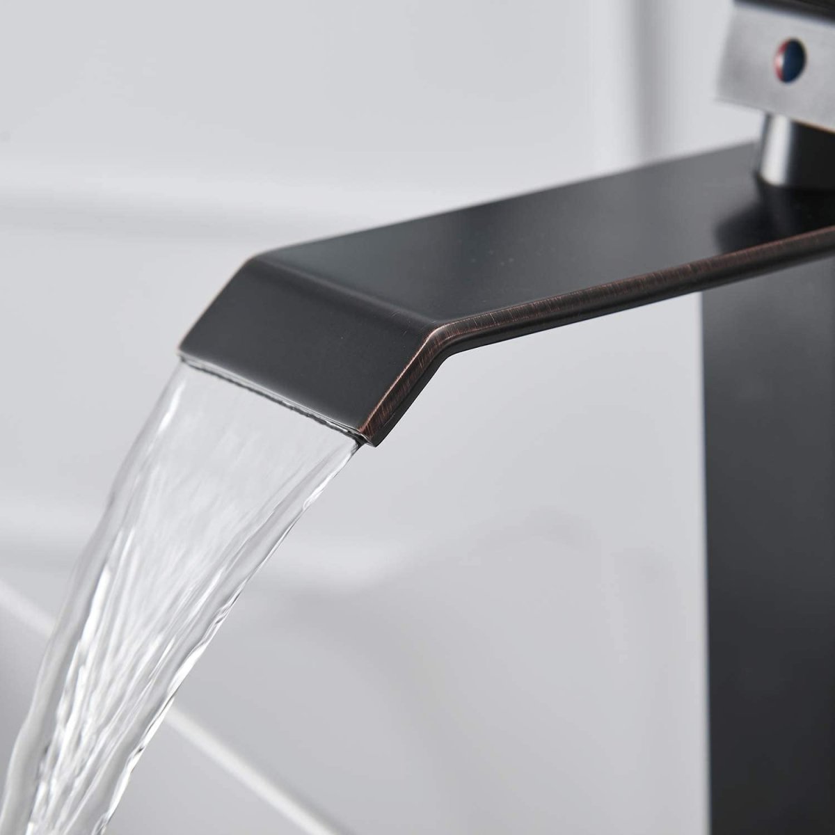 Waterfall Single Hole Bathroom Faucet Oil Rubbed Bronze-1 - buyfaucet.com