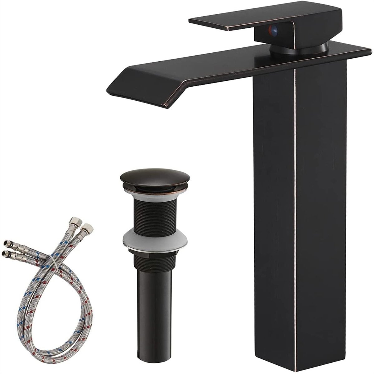 Waterfall Single Hole Bathroom Faucet Oil Rubbed Bronze-1 - buyfaucet.com