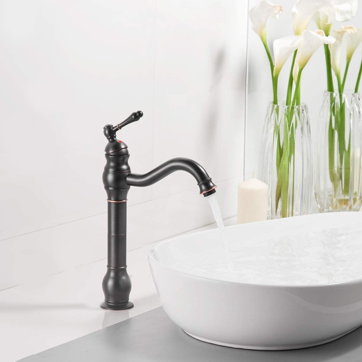 Waterfall Single Hole Bathroom Faucet Oil Rubbed Bronze-1 - buyfaucet.com