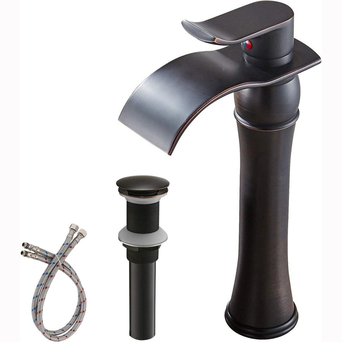 Waterfall Single Hole Bathroom Faucet Oil Rubbed Bronze-1 - buyfaucet.com