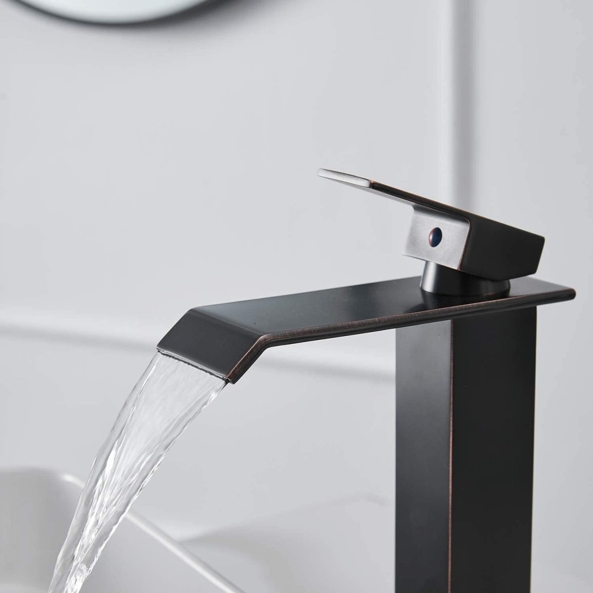 Waterfall Single Hole Bathroom Faucet Oil Rubbed Bronze-1 - buyfaucet.com