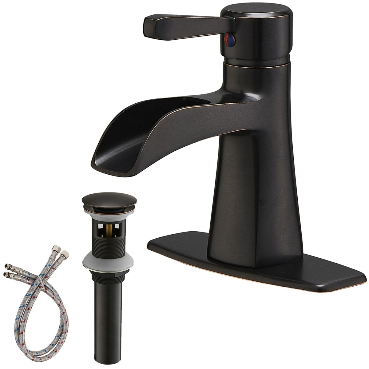 Waterfall Single Hole Bathroom Faucet Oil Rubbed Bronze - buyfaucet.com