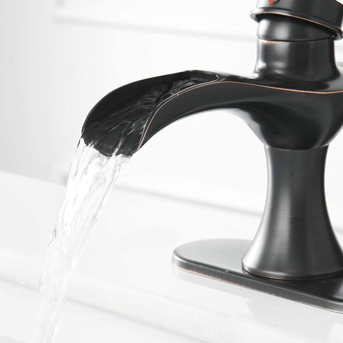 Waterfall Single Hole Bathroom Faucet Oil Rubbed Bronze - buyfaucet.com