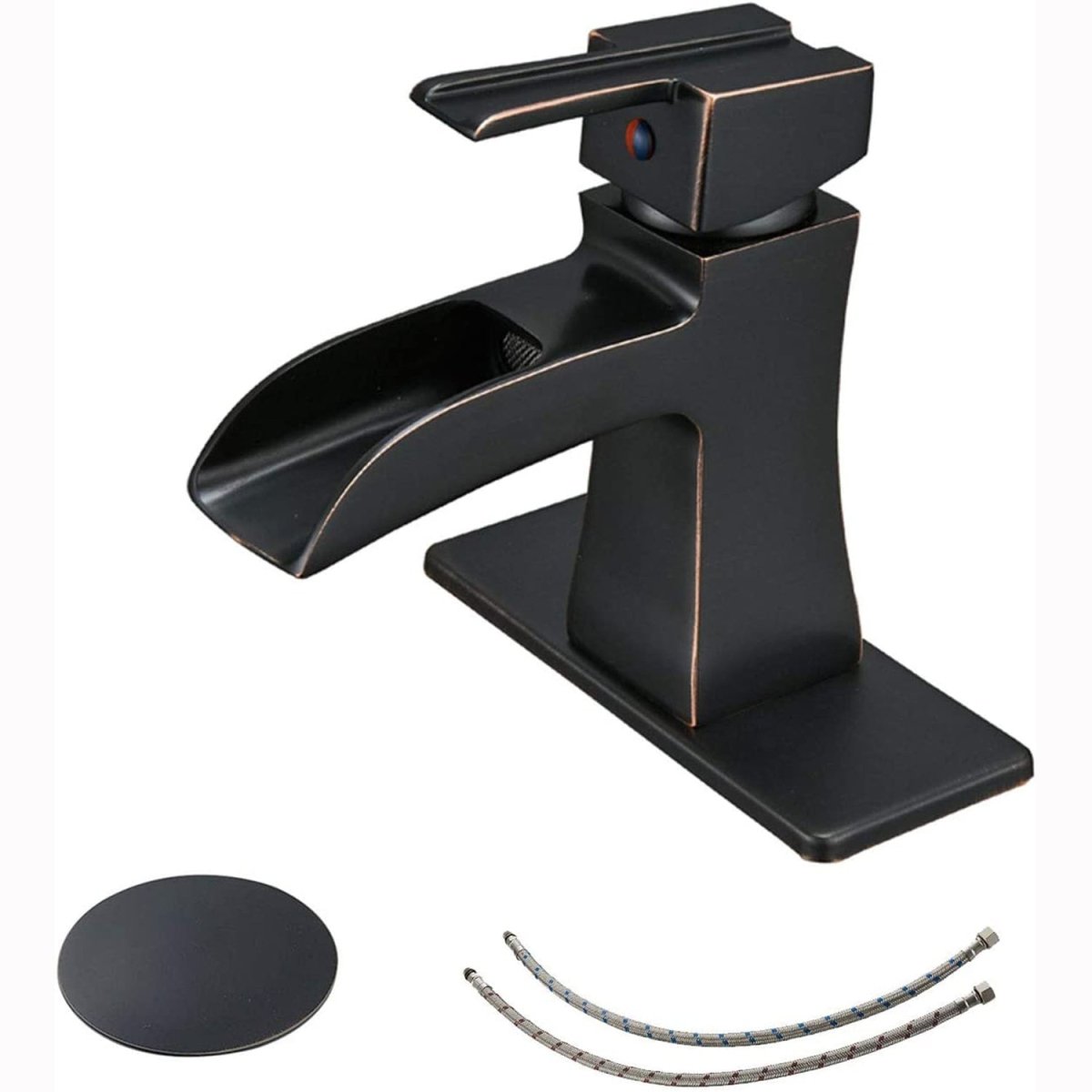 Waterfall Single Hole Bathroom Faucet Oil Rubbed Bronze - buyfaucet.com