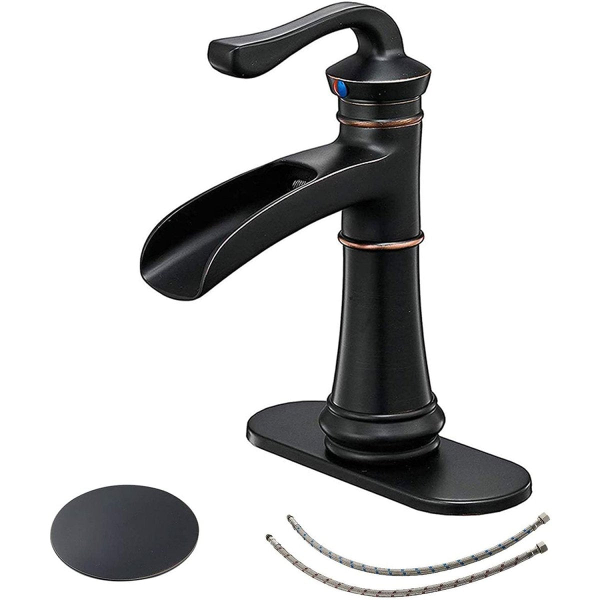 Waterfall Single Hole Bathroom Faucet Oil Rubbed Bronze - buyfaucet.com