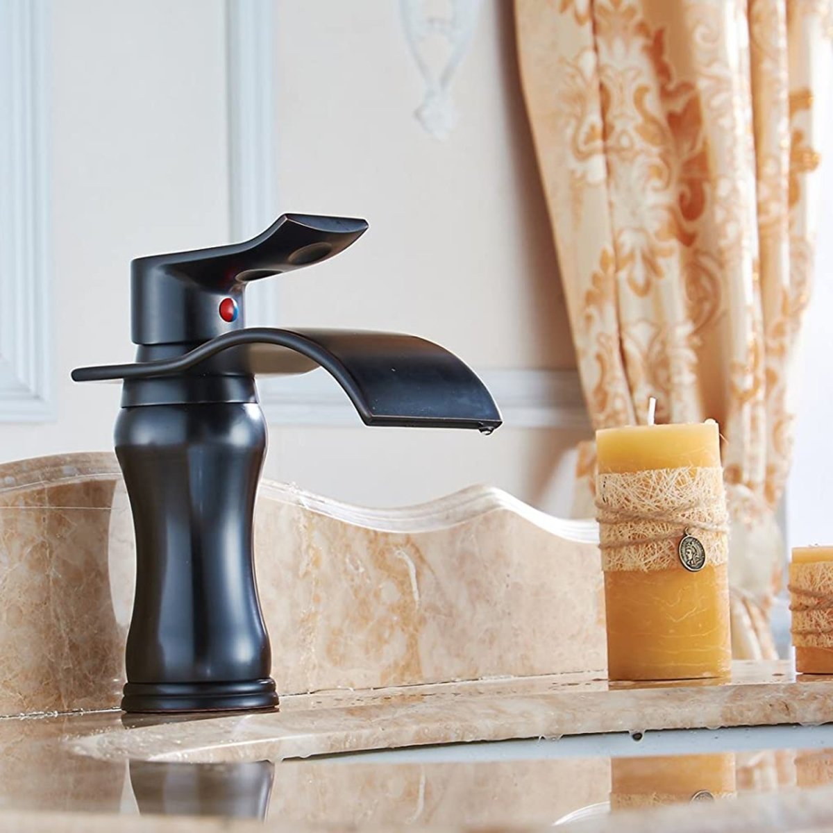 Waterfall Single Hole Bathroom Faucet Oil Rubbed Bronze - buyfaucet.com