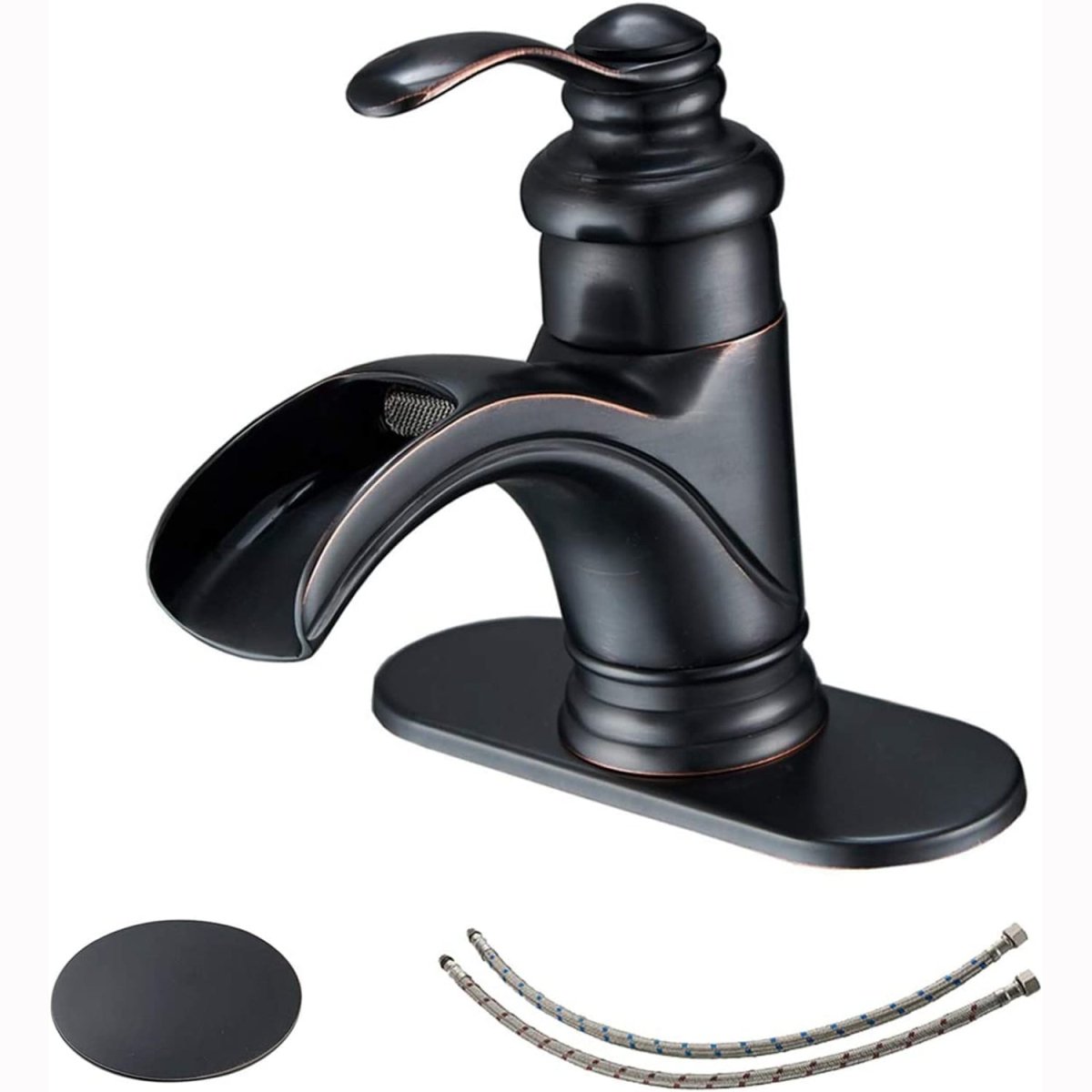Waterfall Single Hole Bathroom Faucet Oil Rubbed Bronze - buyfaucet.com