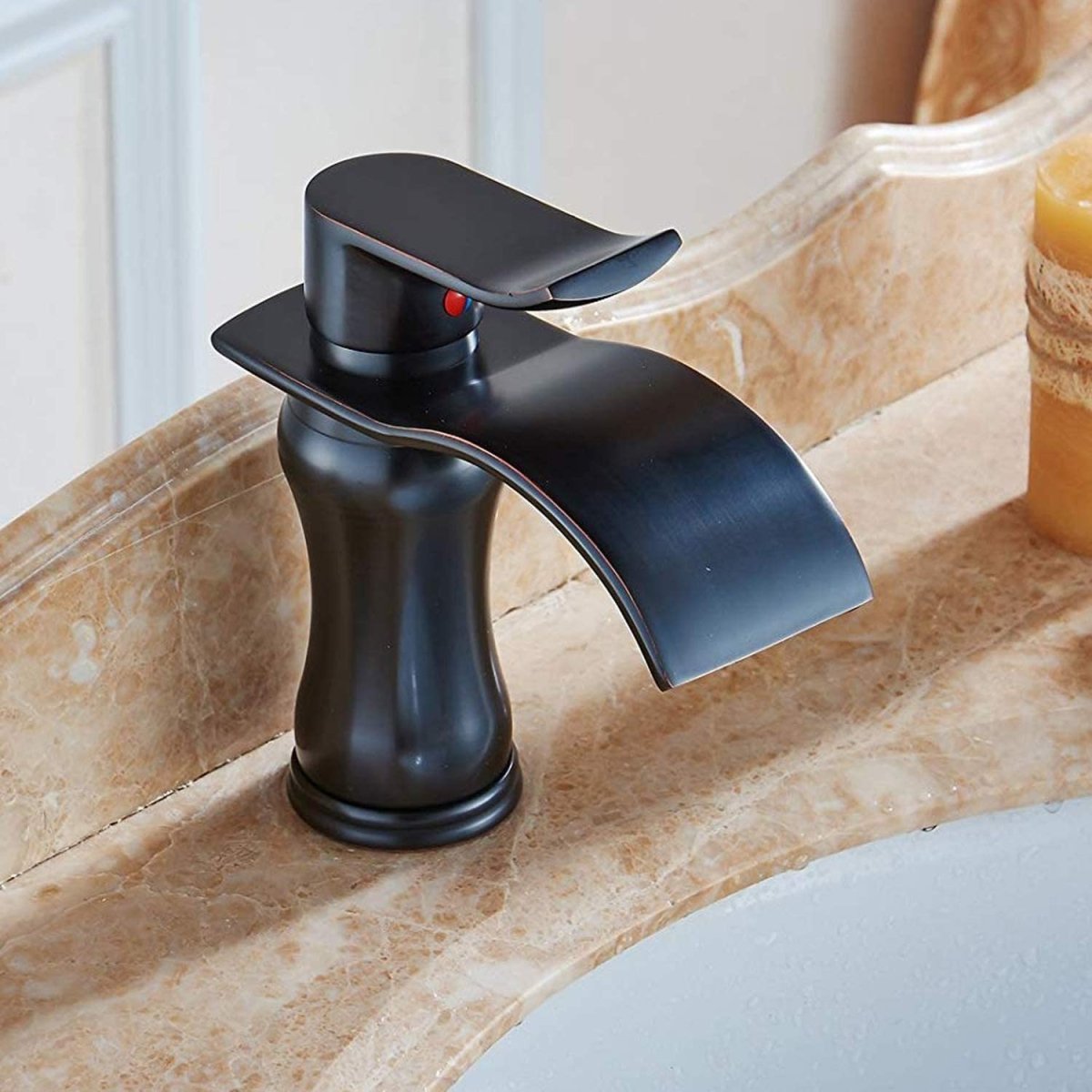Waterfall Single Hole Bathroom Faucet Oil Rubbed Bronze - buyfaucet.com