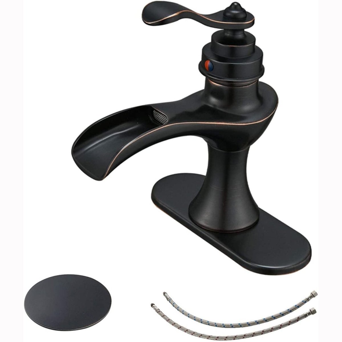 Waterfall Single Hole Bathroom Faucet Oil Rubbed Bronze - buyfaucet.com