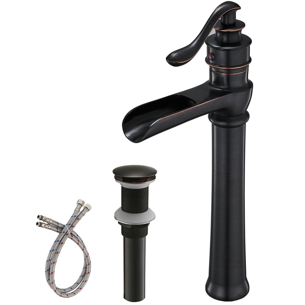 Waterfall Single Hole Bathroom Faucet Oil Rubbed Bronze - buyfaucet.com