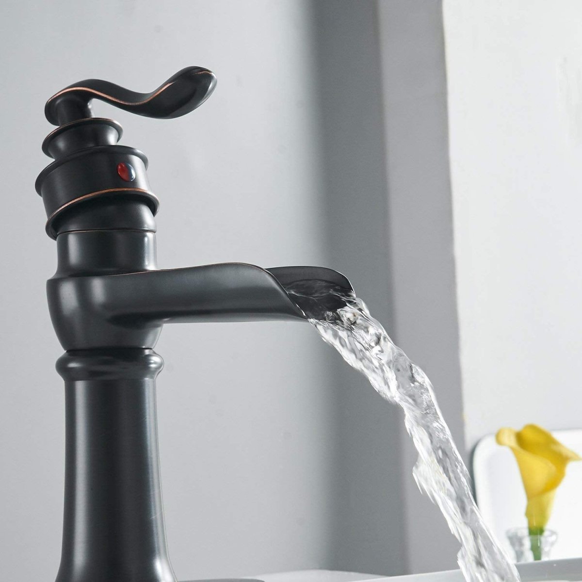 Waterfall Single Hole Bathroom Faucet Oil Rubbed Bronze - buyfaucet.com