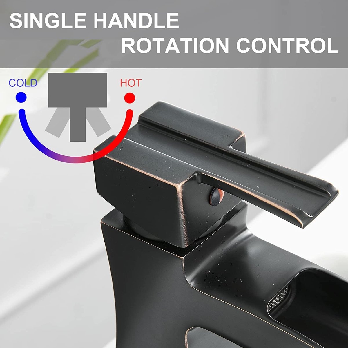 Waterfall Single Hole Bathroom Faucet Oil Rubbed Bronze - buyfaucet.com