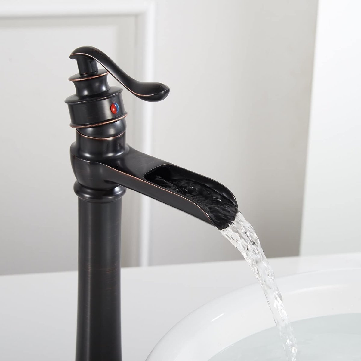 Waterfall Single Hole Bathroom Faucet Oil Rubbed Bronze - buyfaucet.com