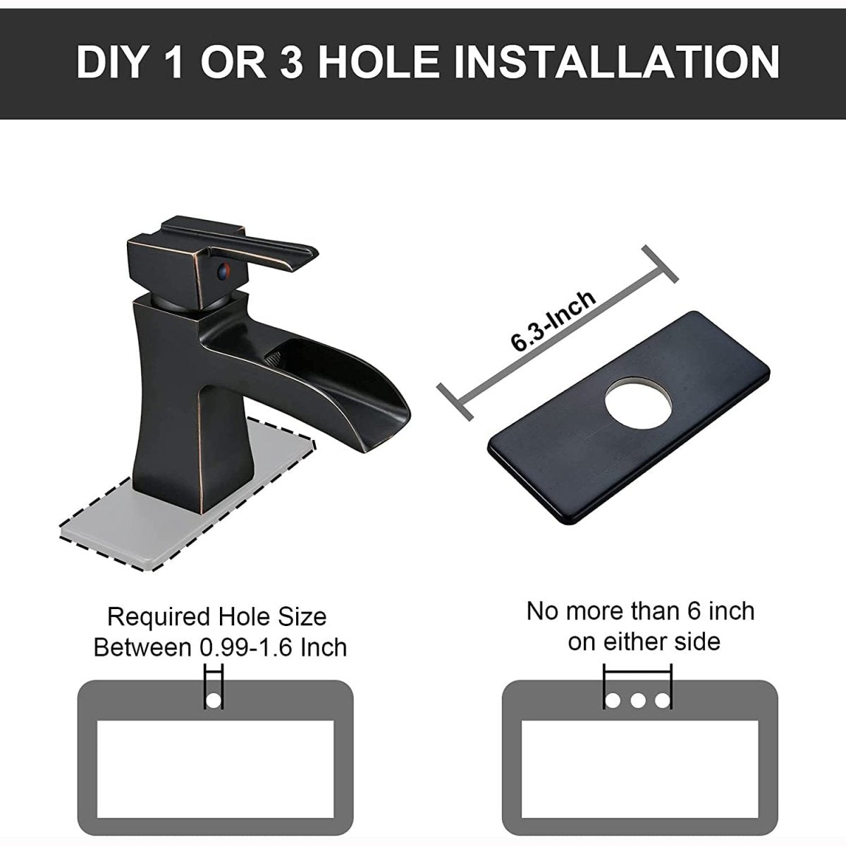 Waterfall Single Hole Bathroom Faucet Oil Rubbed Bronze - buyfaucet.com