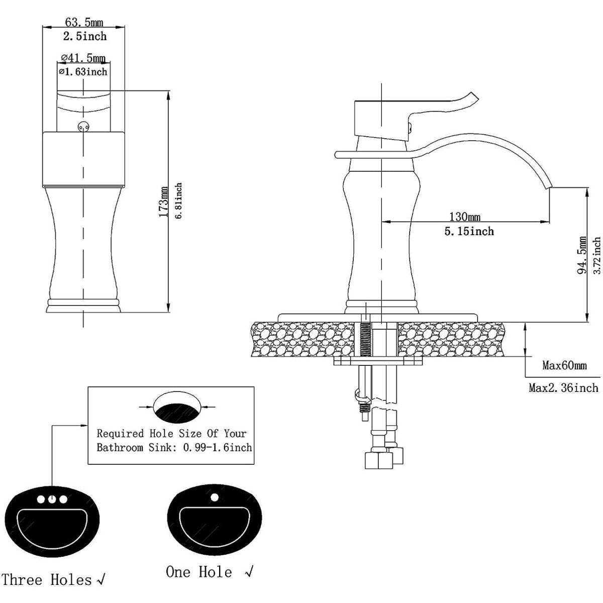 Waterfall Single Hole Bathroom Faucet Oil Rubbed Bronze - buyfaucet.com