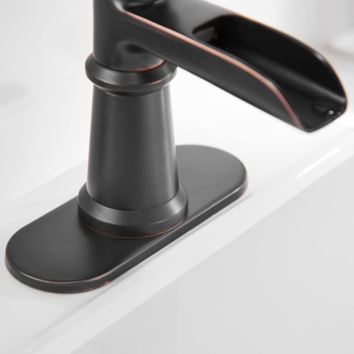 Waterfall Single Hole Bathroom Faucet Oil Rubbed Bronze - buyfaucet.com