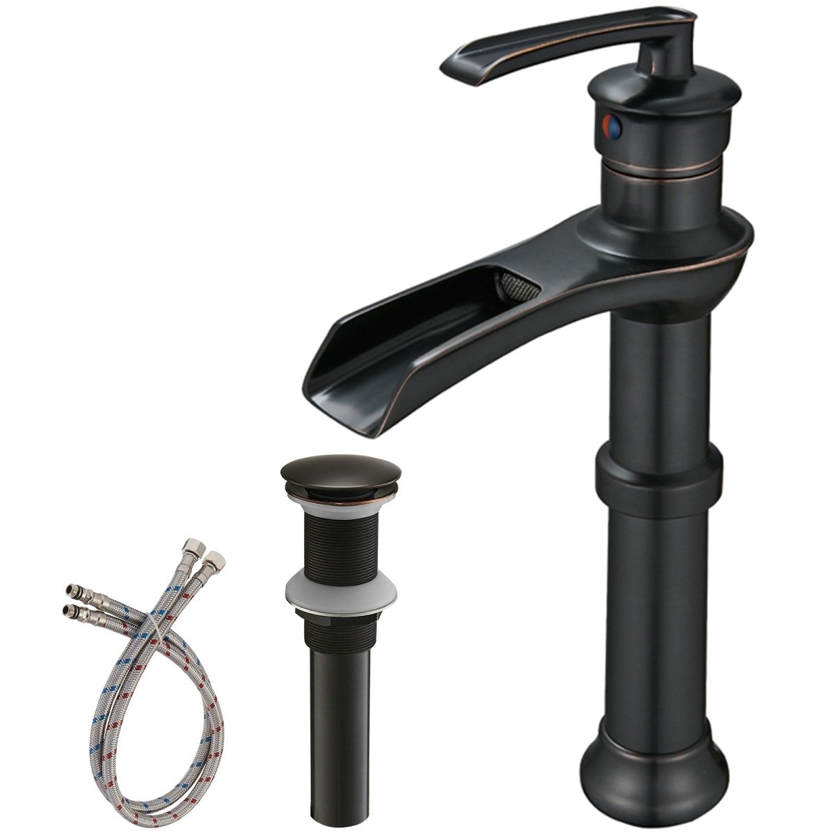 Waterfall Single Hole Bathroom Faucet Oil Rubbed Bronze - buyfaucet.com