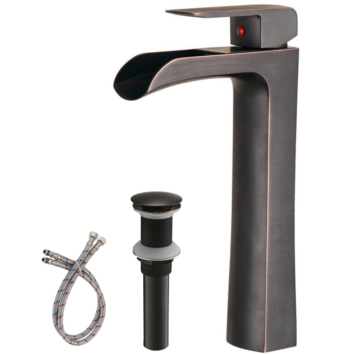 Waterfall Single Hole Bathroom Faucet Oil Rubbed Bronze - buyfaucet.com