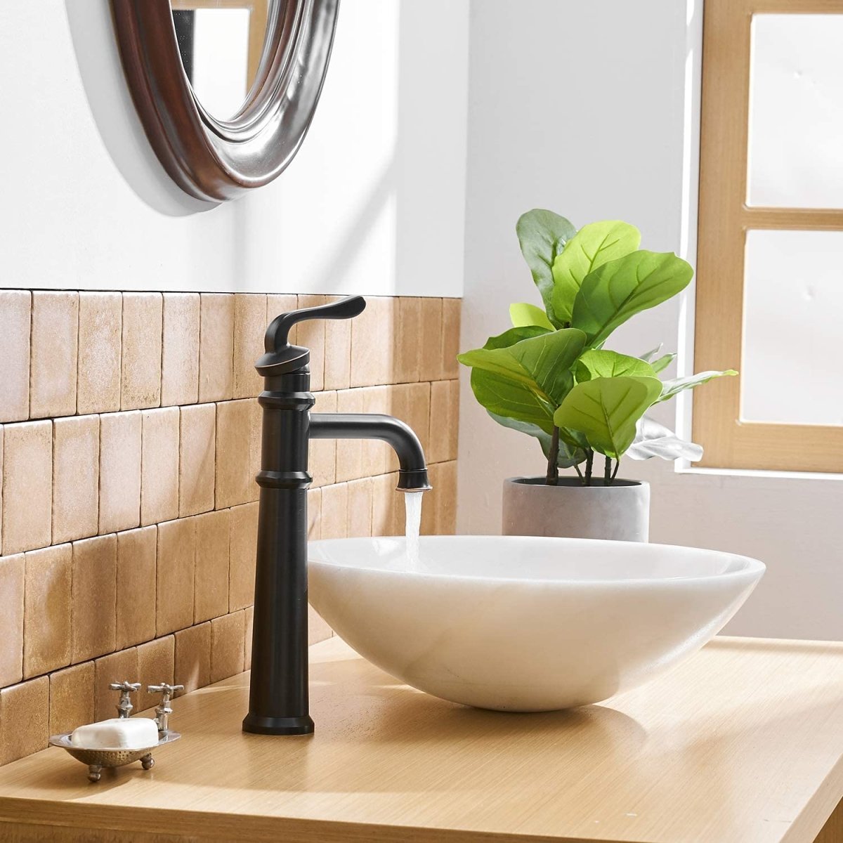 Waterfall Single Hole Bathroom Faucet Oil Rubbed Bronze - buyfaucet.com