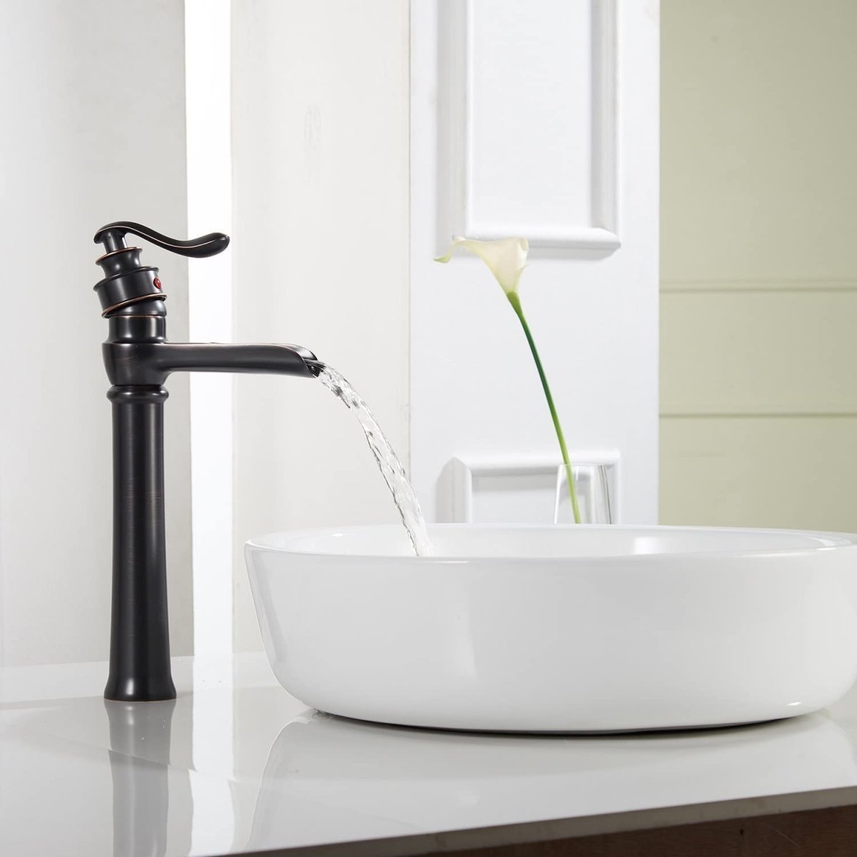 Waterfall Single Hole Bathroom Faucet Oil Rubbed Bronze - buyfaucet.com