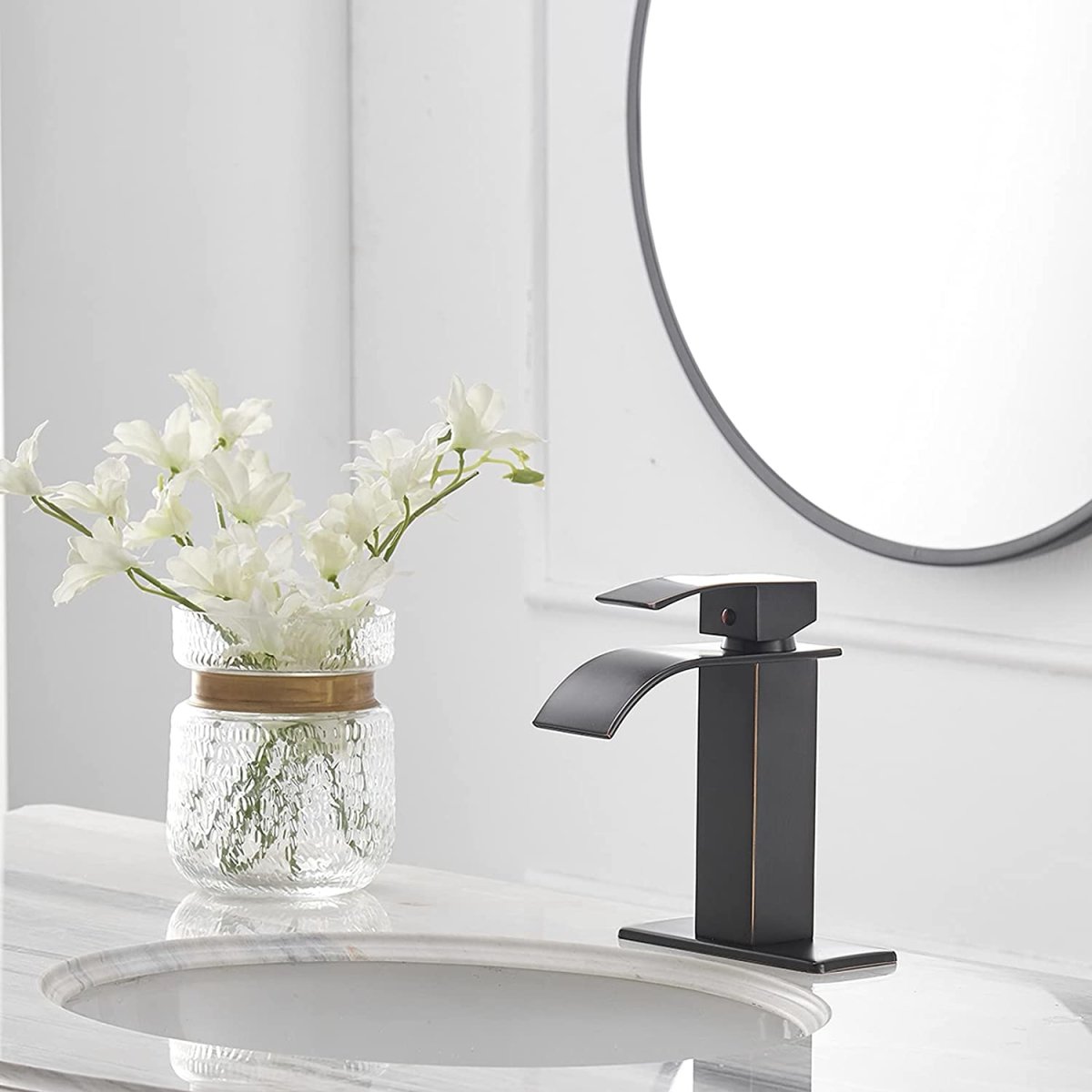 Waterfall Single Hole Bathroom Faucet Oil Rubbed Bronze - buyfaucet.com
