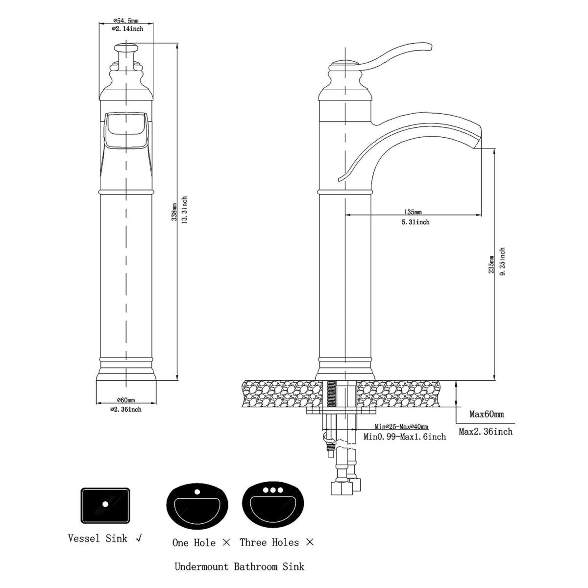 Waterfall Single Hole Bathroom Faucet Oil Rubbed Bronze - buyfaucet.com