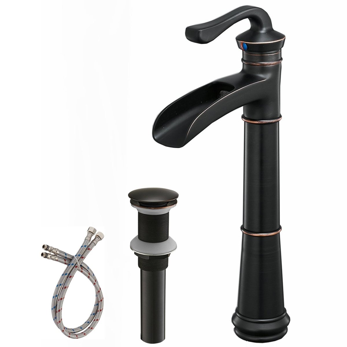 Waterfall Single Hole Bathroom Faucet Oil Rubbed Bronze - buyfaucet.com