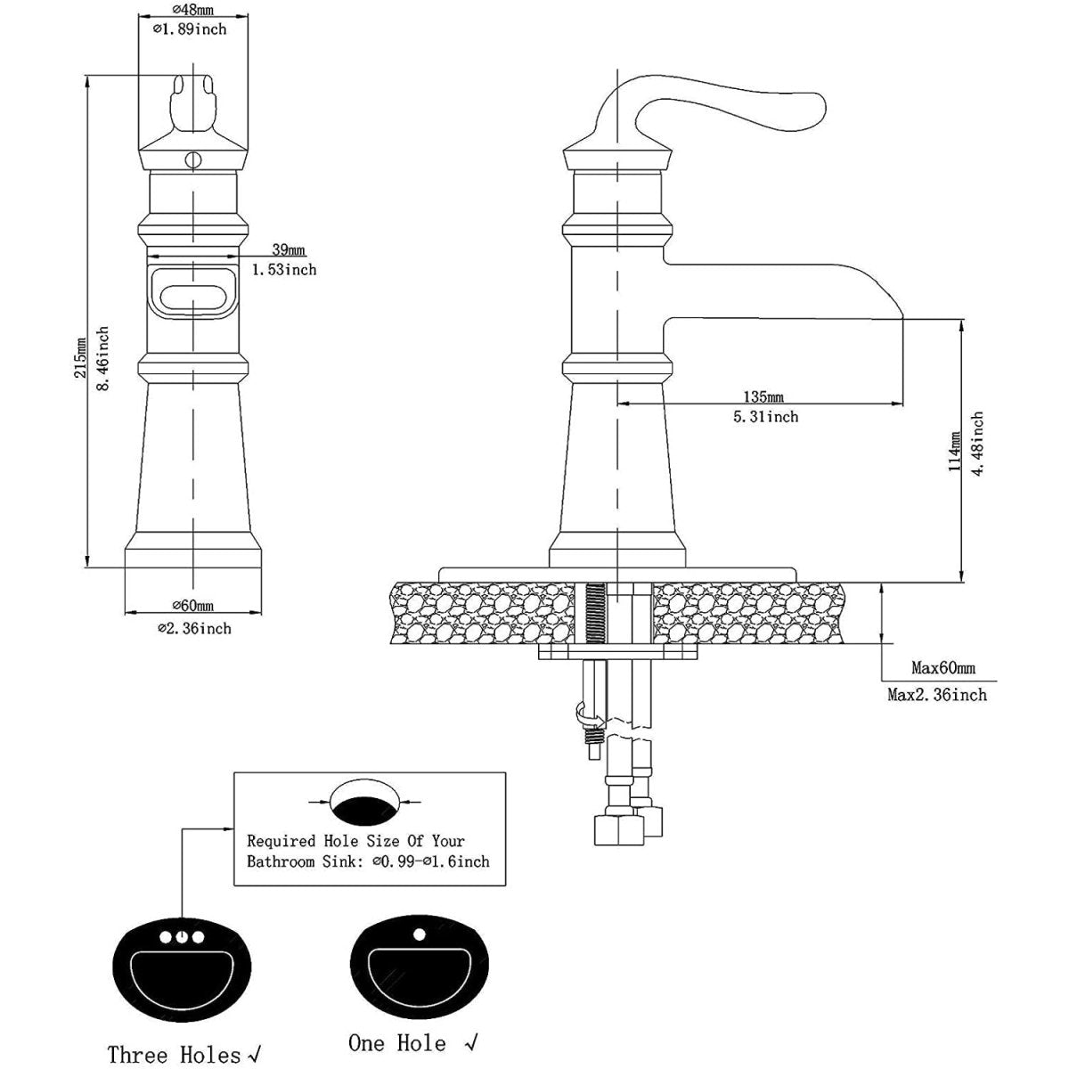 Waterfall Single Hole Bathroom Faucet Oil Rubbed Bronze - buyfaucet.com