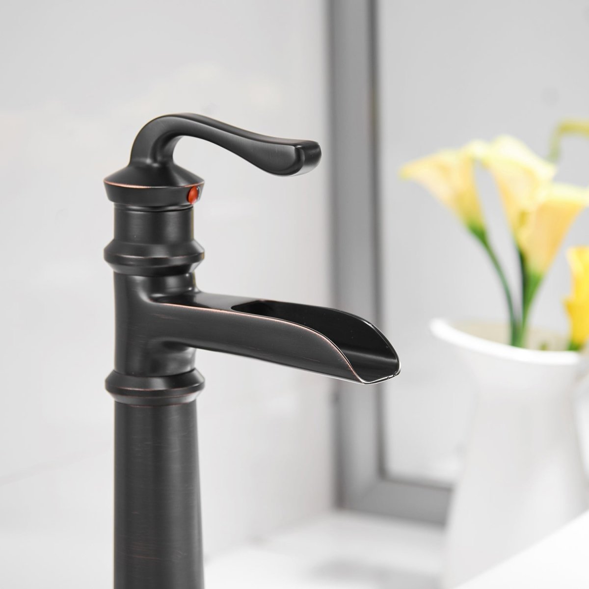 Waterfall Single Hole Bathroom Faucet Oil Rubbed Bronze - buyfaucet.com