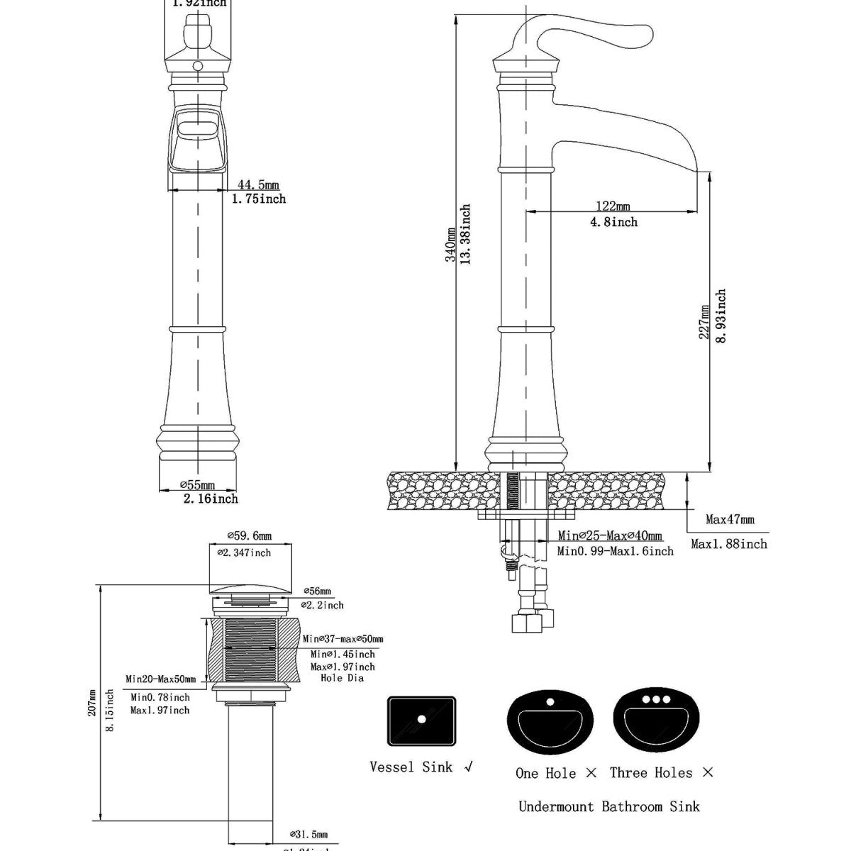 Waterfall Single Hole Bathroom Faucet Oil Rubbed Bronze - buyfaucet.com