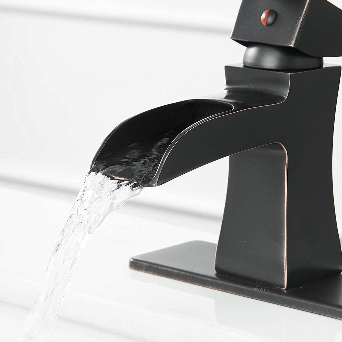 Waterfall Single Hole Bathroom Faucet Oil Rubbed Bronze - buyfaucet.com