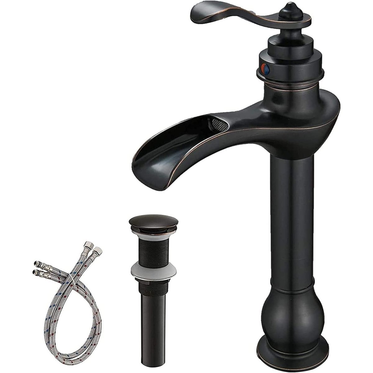 Waterfall Single Hole Bathroom Faucet Oil Rubbed Bronze - buyfaucet.com