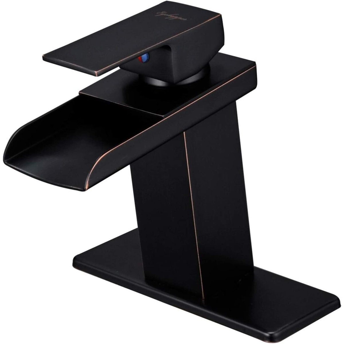 Waterfall Single Hole Bathroom Sink Faucet Oil Rubbed Bronze-1 - buyfaucet.com
