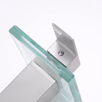 Waterfall Single Hole Glass Spout Bathroom Faucet Nickel - buyfaucet.com
