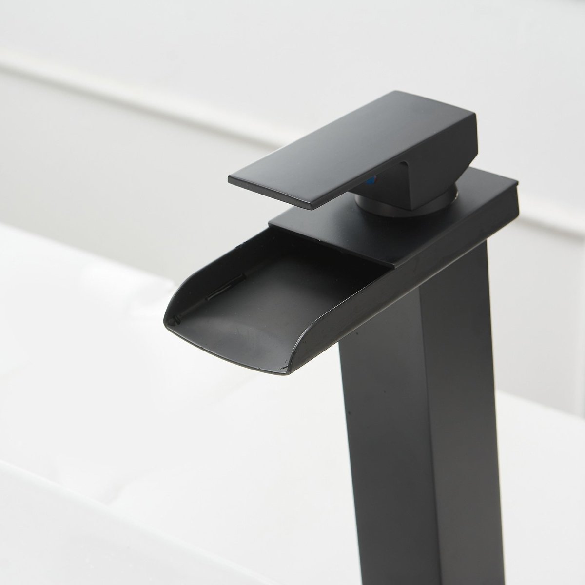 Waterfall Single Hole Single Handle Bathroom Faucet Black - buyfaucet.com