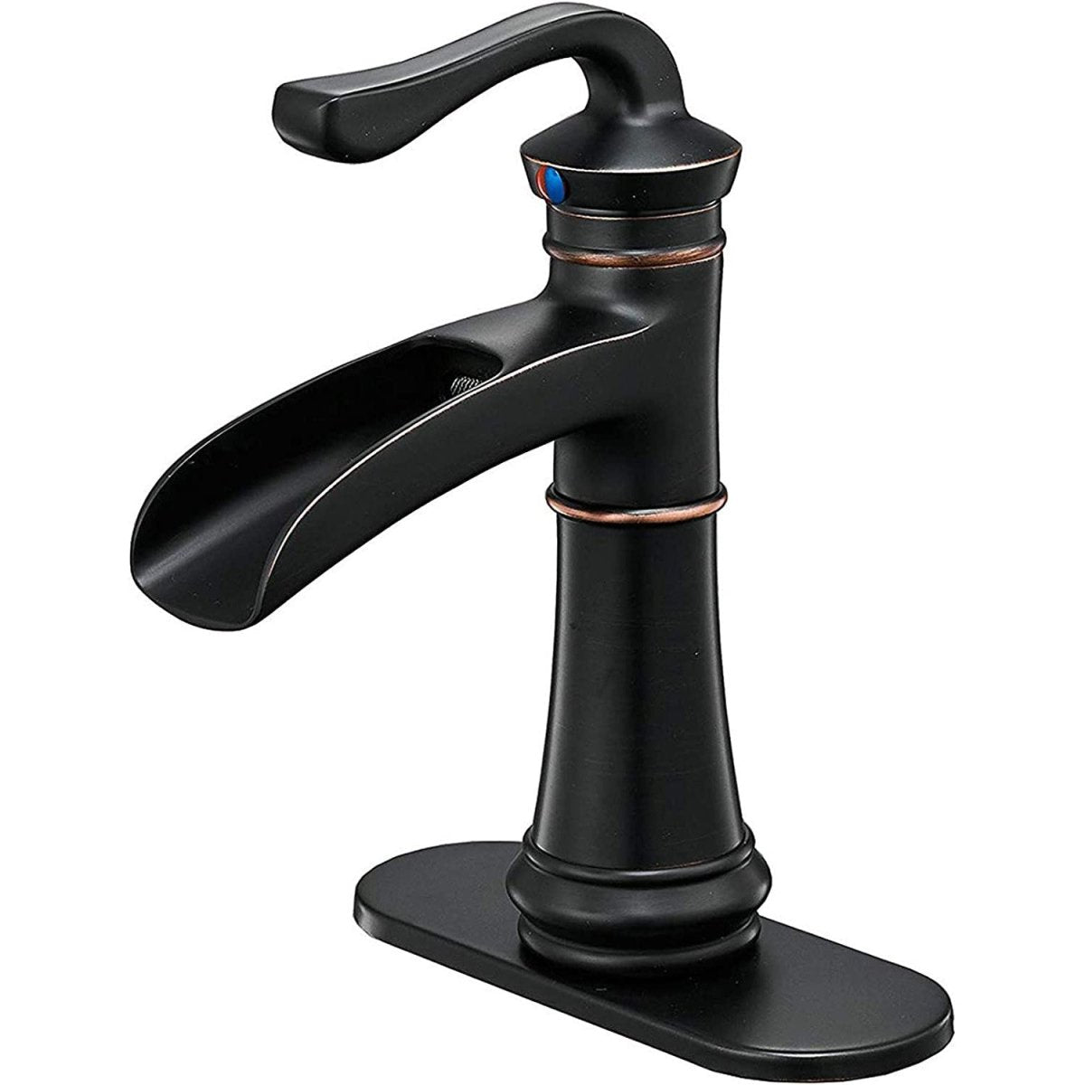 Waterfall Single Hole Single-Handle Bathroom Faucet Bronze - buyfaucet.com