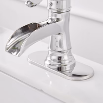 Waterfall Single Hole Single-Handle Bathroom Faucet Chrome-1 - buyfaucet.com