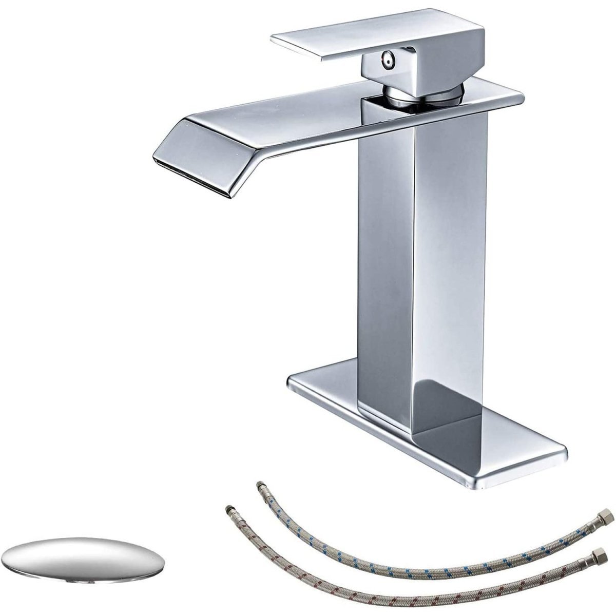 Waterfall Single Hole Single-Handle Bathroom Faucet Chrome-1 - buyfaucet.com