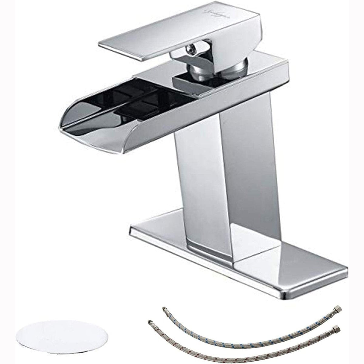 Waterfall Single Hole Single-Handle Bathroom Faucet Chrome-1 - buyfaucet.com