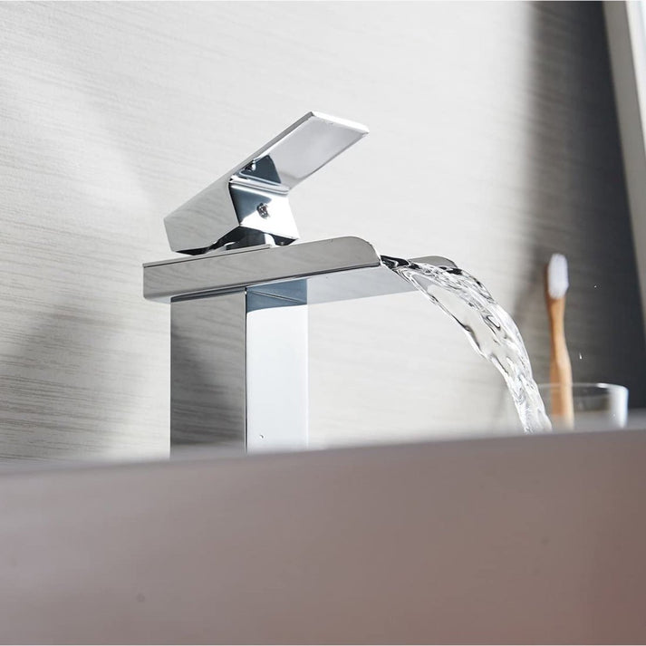 Sink Faucet with 6" Deck Plate for Sink 1 or 3 Hole Chrome