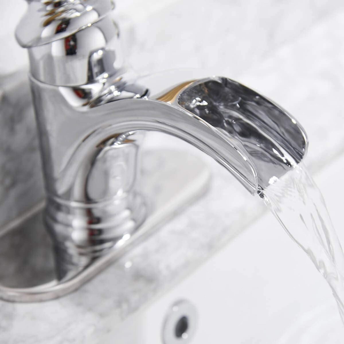 Waterfall Single Hole Single-Handle Bathroom Faucet Chrome - buyfaucet.com