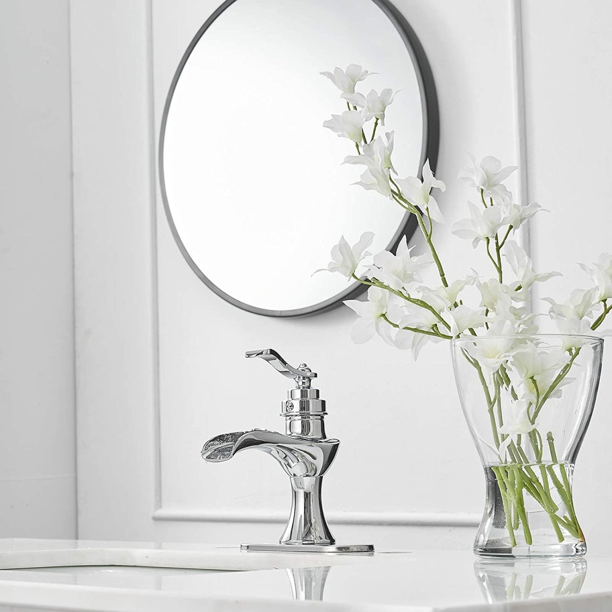 Waterfall Single Hole Single-Handle Bathroom Faucet Chrome - buyfaucet.com