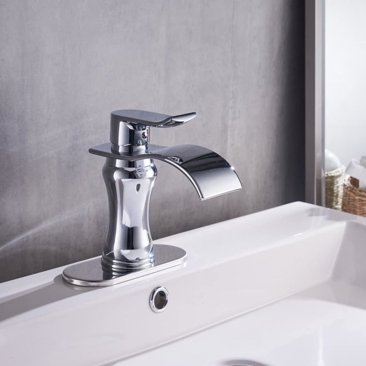 Waterfall Single Hole Single-Handle Bathroom Faucet Chrome - buyfaucet.com