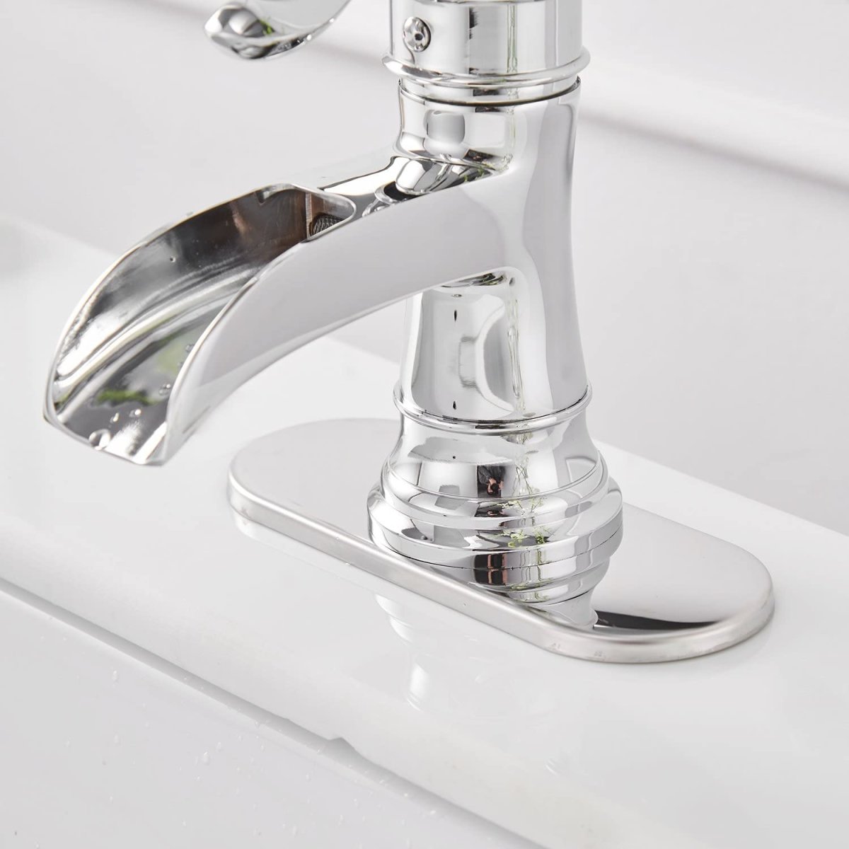 Waterfall Single Hole Single-Handle Bathroom Faucet Chrome - buyfaucet.com