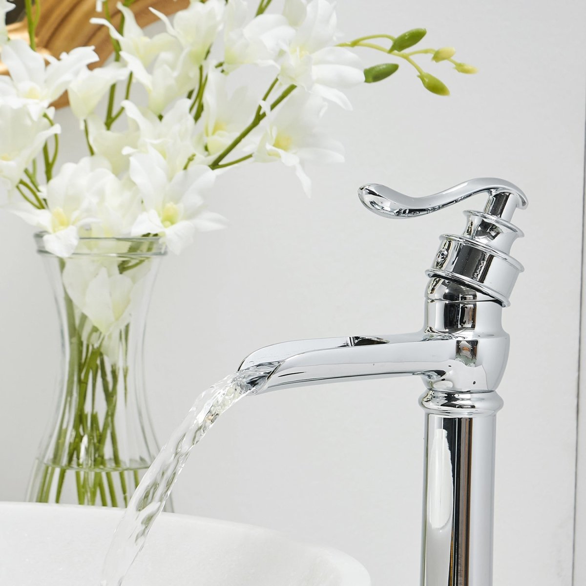 Waterfall Single Hole Single-Handle Bathroom Faucet Chrome - buyfaucet.com